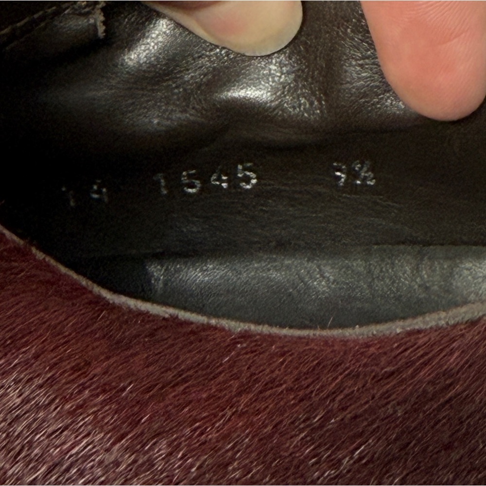 RARE Prada Linea Rossa Vintage 90s Pony Hair Sport Boot Rich Burgundy NWOT - Picture 8 of 8